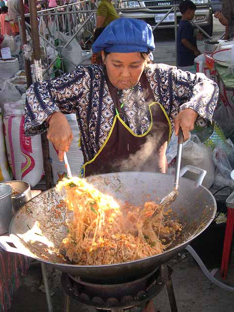 Stir-frying Pad Thai