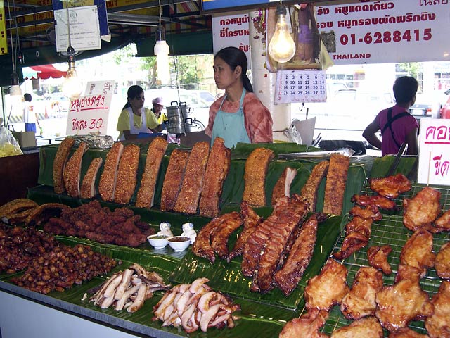 Pork Vendor at Aw Dtaw Gkaw Market